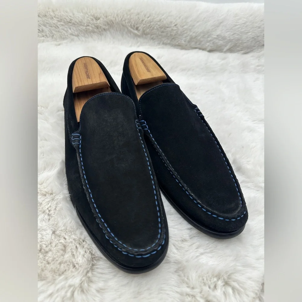 To Boot New York Adam Derrick Blue suede leather loafers shoes Size US 11‎